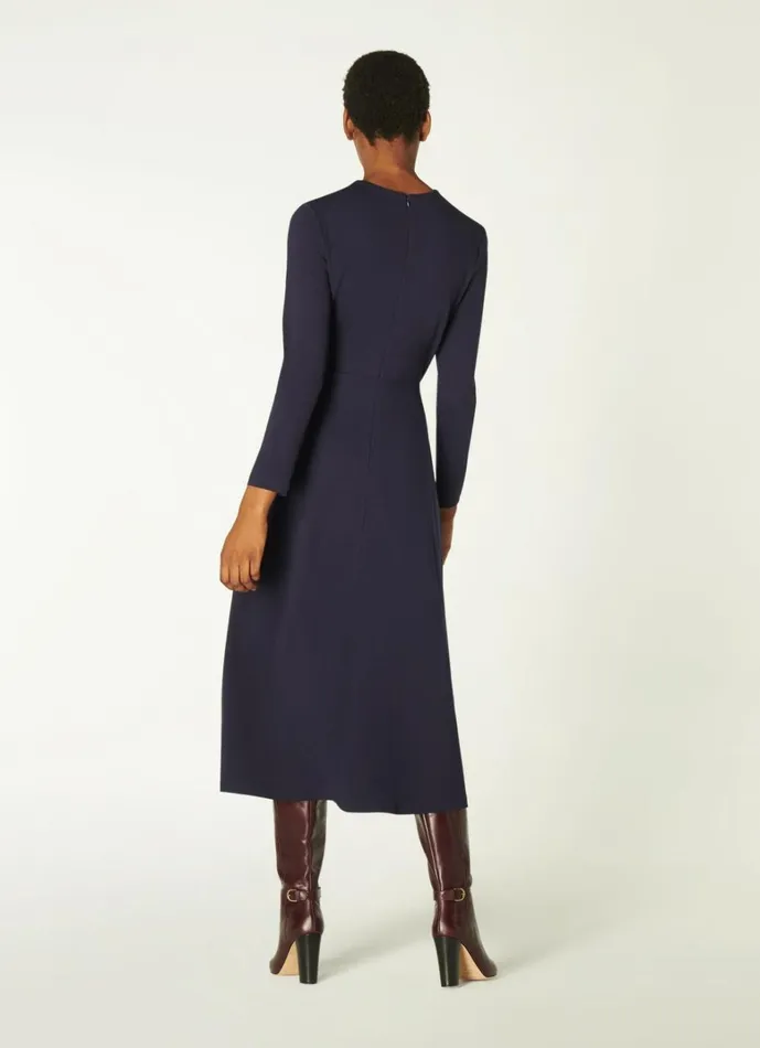 LKBennett Dresses Maria Navy Jersey Fit and Flare Dress 8211 Women LKBennett Dresses Maria Navy Jersey Fit and Flare Dress 8211 Women