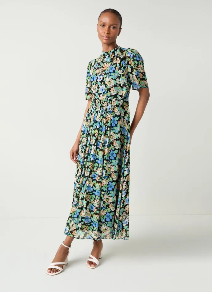 LKBennett Dresses Thelma Black Multi Tie Neck Dress 8211 Women