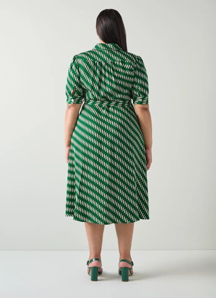 LKBennett Dresses Valerie Green Modernist Print Shirt Dress 8211 Women LKBennett Dresses Valerie Green Modernist Print Shirt Dress 8211 Women