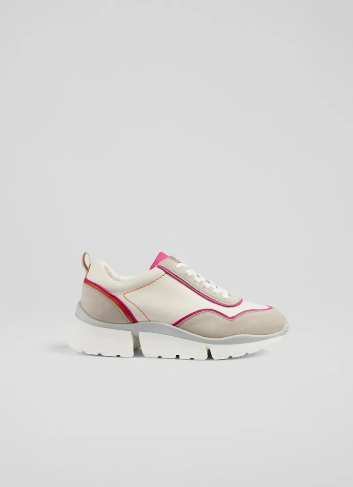 LKBennett Flats LKB Step Cream Leather And Grey Suede Trainers 8211 Women LKBennett Flats LKB Step Cream Leather And Grey Suede Trainers 8211 Women