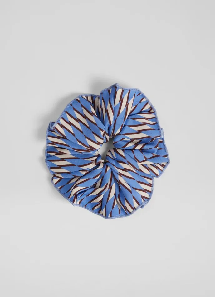 LKBennett Hair Accessories Lolita Blue And Brown Scrunchie 8211 Women