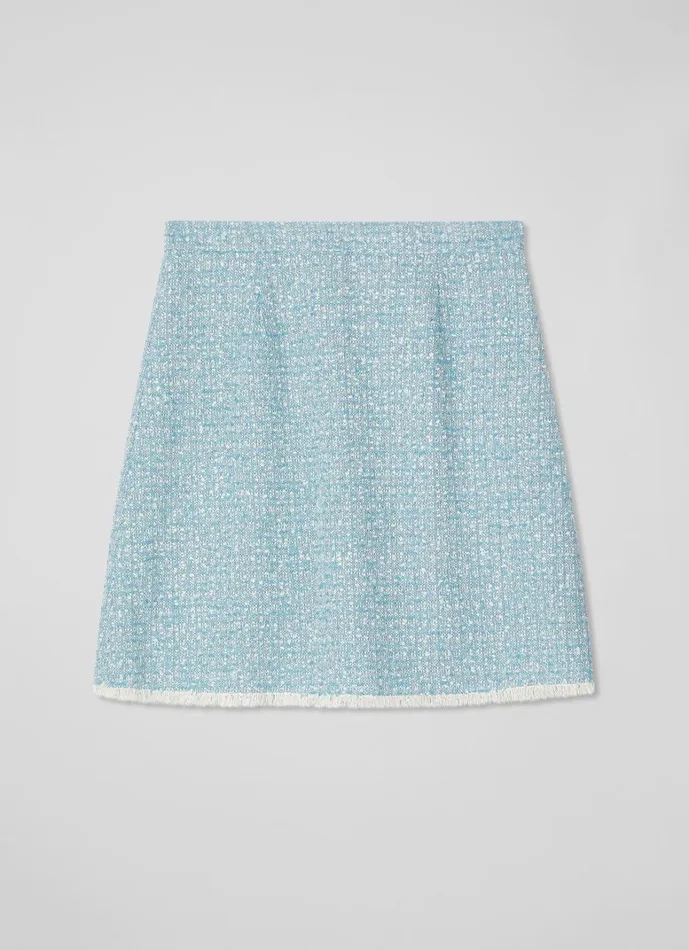 LKBennett Skirts Karis Blue Italian Recycled Cotton Blend Tweed Skirt 8211 Women LKBennett Skirts Karis Blue Italian Recycled Cotton Blend Tweed Skirt 8211 Women