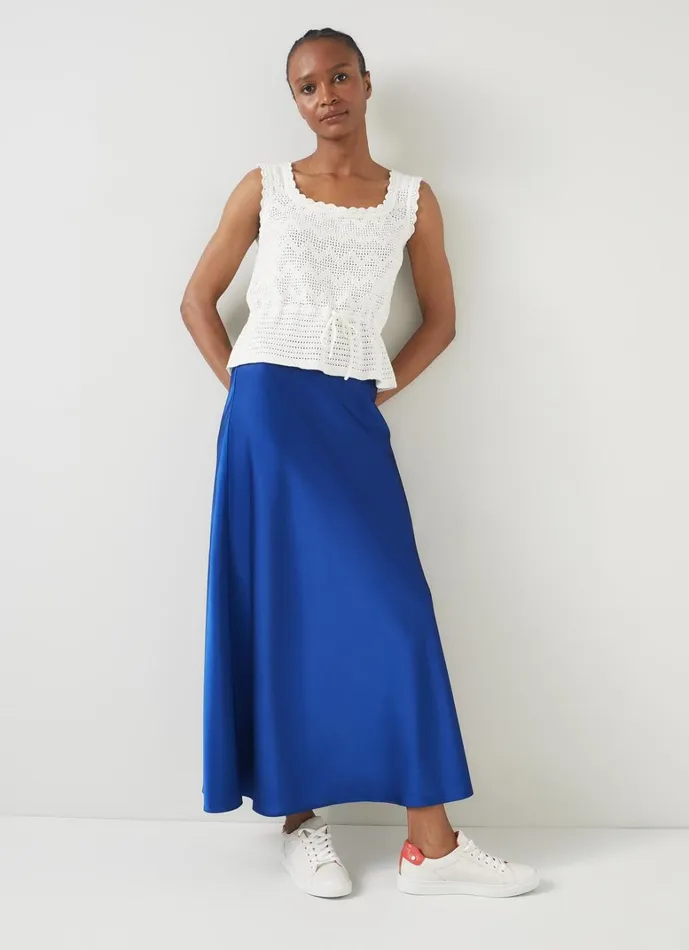 LKBennett Skirts Lucan Mazarine Blue Bias Satin Maxi Skirt 8211 Women LKBennett Skirts Lucan Mazarine Blue Bias Satin Maxi Skirt 8211 Women