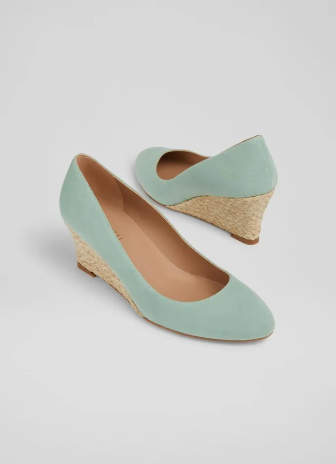 LKBennett Wedges Eevi Mint Suede Espadrille Wedges 8211 Women LKBennett Wedges Eevi Mint Suede Espadrille Wedges 8211 Women