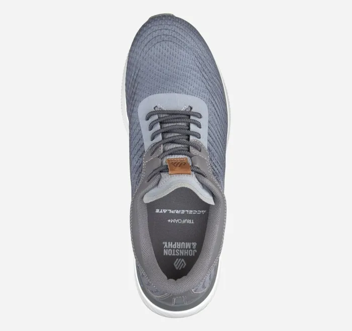 LaceUps Men Johnston and Murphy Miles Knit UThroat Gray Knit LaceUps Men Johnston and Murphy Miles Knit UThroat Gray Knit