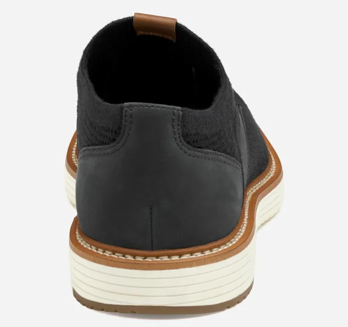 LaceUps Men Johnston and Murphy Upton Knit Plain Toe Black Knit LaceUps Men Johnston and Murphy Upton Knit Plain Toe Black Knit