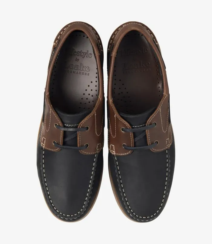 Lymington Navy Brown Nubuck Men Loake Boat Shoes Lymington Navy Brown Nubuck Men Loake Boat Shoes