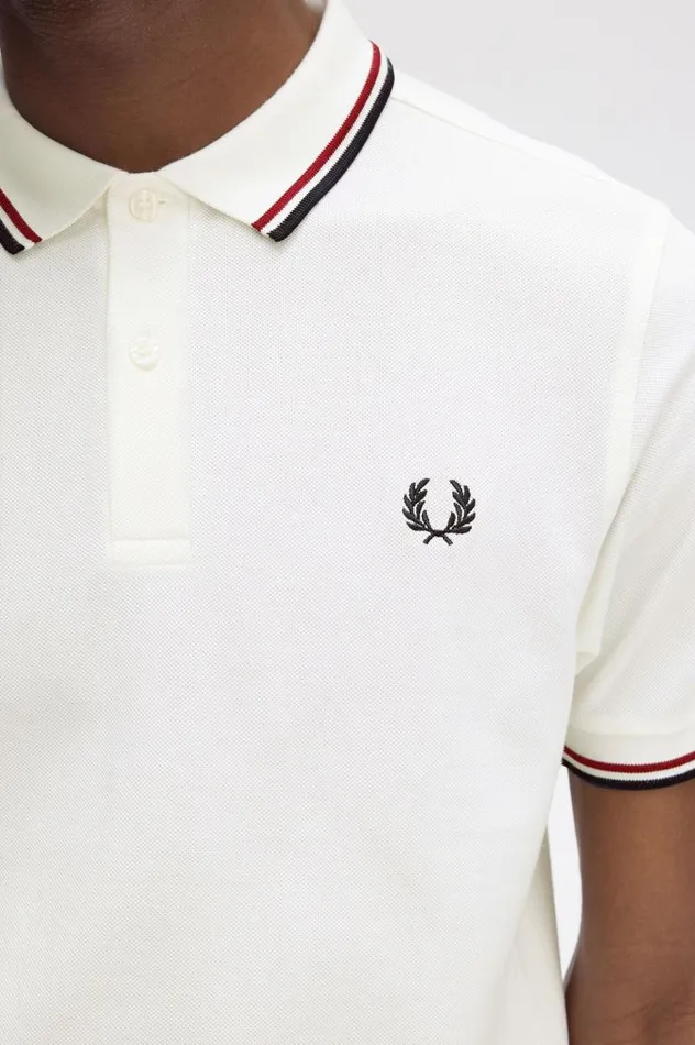 M3600 Snow White Burnt Red Navy Men Fred Perry Polo Shirts