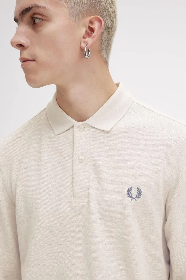 M6006 Porridge Marl Anchor Grey Men Fred Perry Polo Shirts