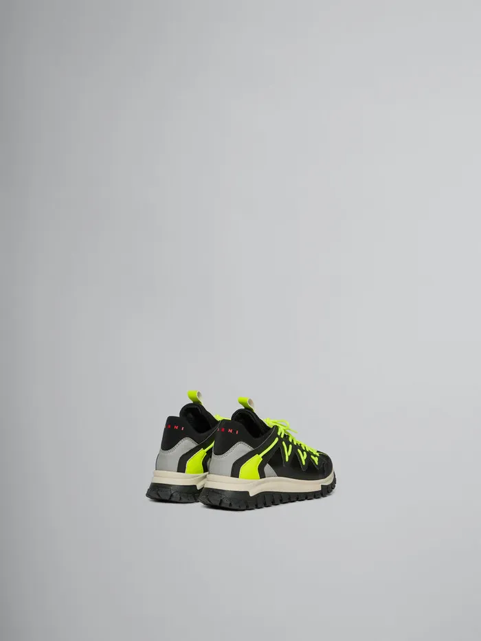 Marni Black And Fluorescent Yellow Running Sneaker Kids