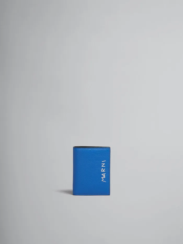 Marni Blue Leather Bifold Wallet With Marni Mending Men Wallets and Small Leather Goods Marni Blue Leather Bifold Wallet With Marni Mending Men Wallets and Small Leather Goods