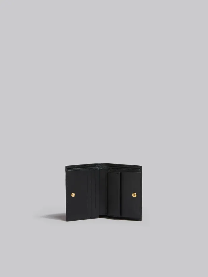 Marni Blue Leather Bifold Wallet With Marni Mending Men Wallets and Small Leather Goods