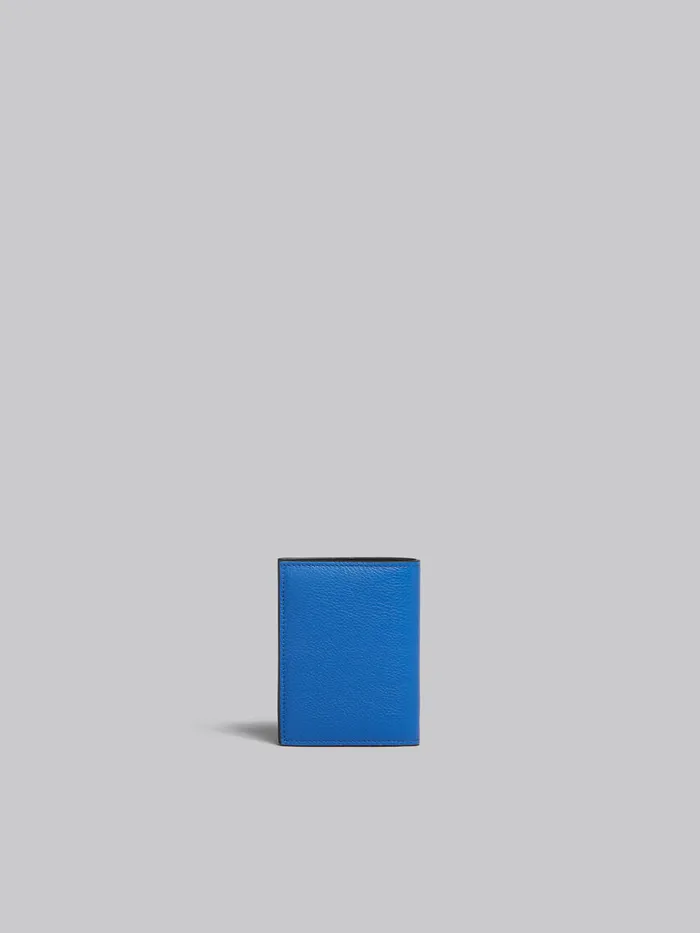 Marni Blue Leather Bifold Wallet With Marni Mending Men Wallets and Small Leather Goods