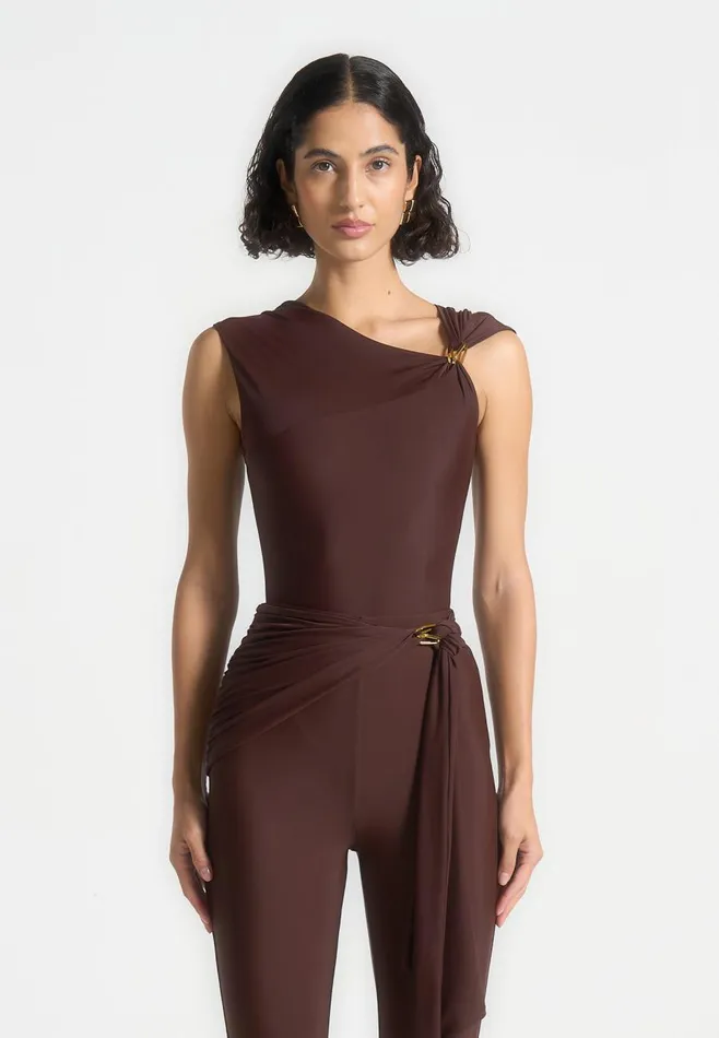 Matching Sets Women Manire De Voir Bodysuit With Hardware Detail Brown