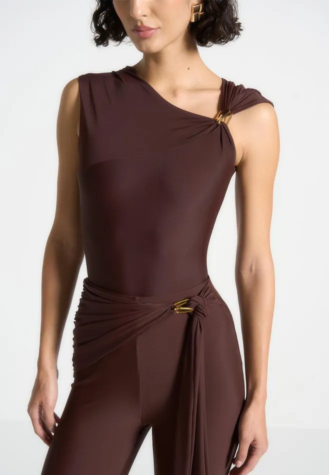 Matching Sets Women Manire De Voir Bodysuit With Hardware Detail Brown