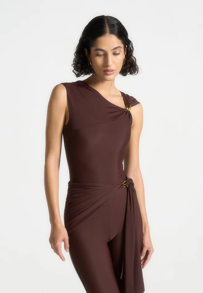 Matching Sets Women Manire De Voir Bodysuit With Hardware Detail Brown