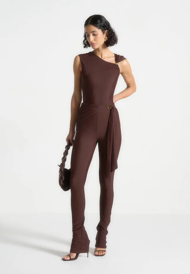 Matching Sets Women Manire De Voir Bodysuit With Hardware Detail Brown