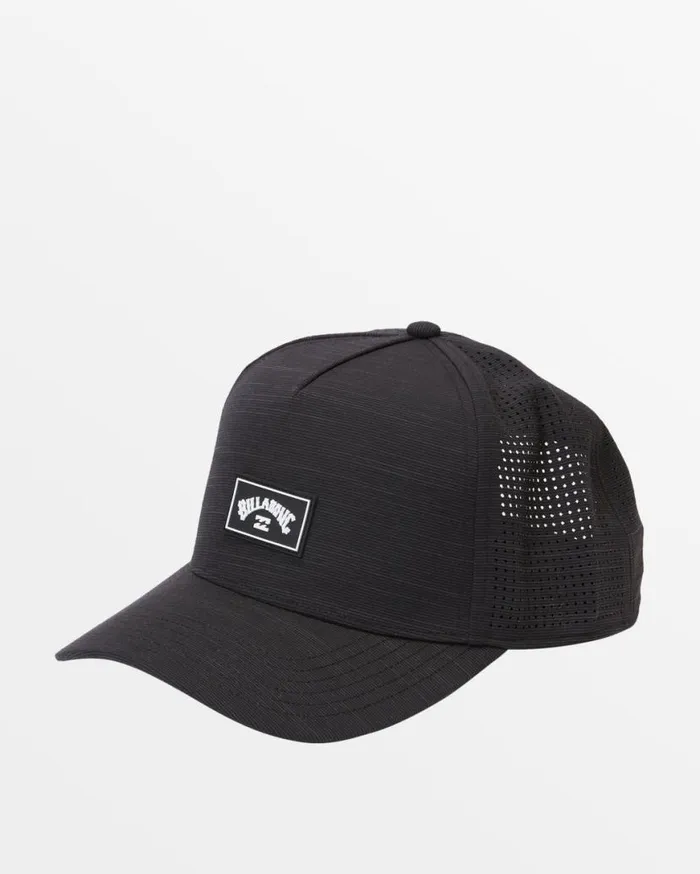 Men Billabong Beanies and Hats Crossfire Snapback Hat Black Slub