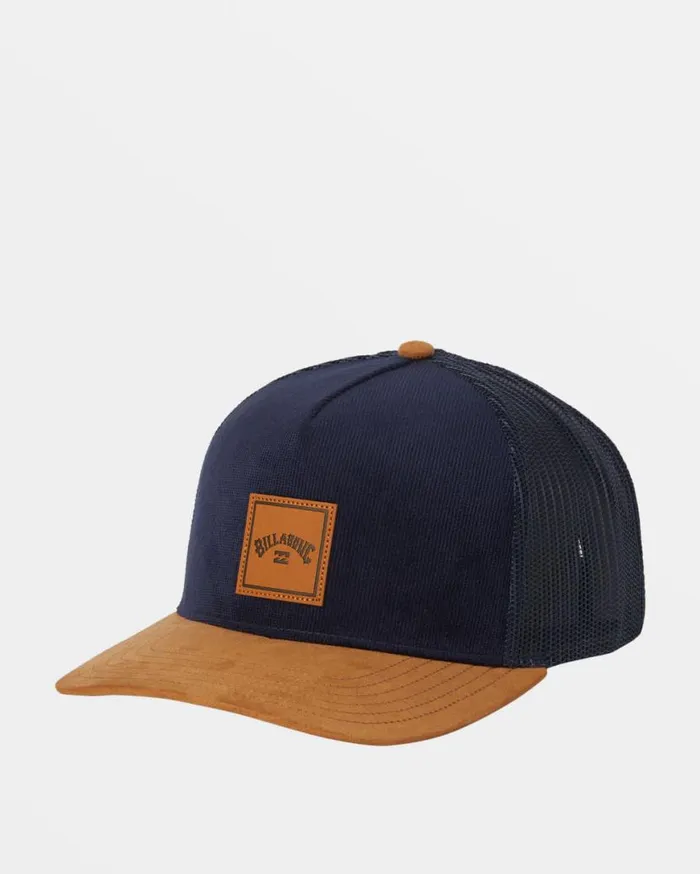 Men Billabong Beanies and Hats Stacked Trucker Hat Navy