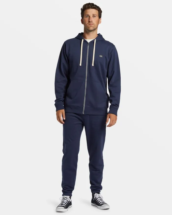 Men Billabong Hoodies and Fleece All Day Zip Hoodie Dusty Navy Men Billabong Hoodies and Fleece All Day Zip Hoodie Dusty Navy
