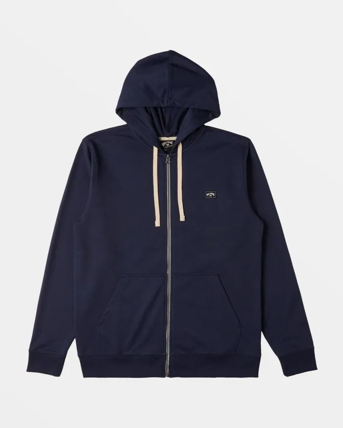 Men Billabong Hoodies and Fleece All Day Zip Hoodie Dusty Navy Men Billabong Hoodies and Fleece All Day Zip Hoodie Dusty Navy