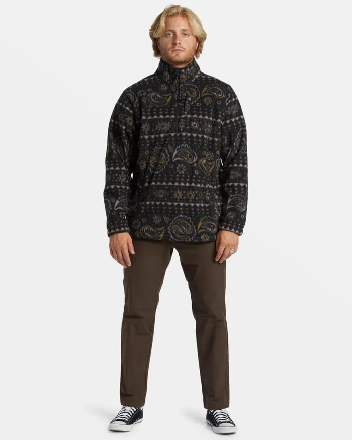 Men Billabong Hoodies and Fleece Boundary Polar Fleece Half Zip Pullover Black Men Billabong Hoodies and Fleece Boundary Polar Fleece Half Zip Pullover Black