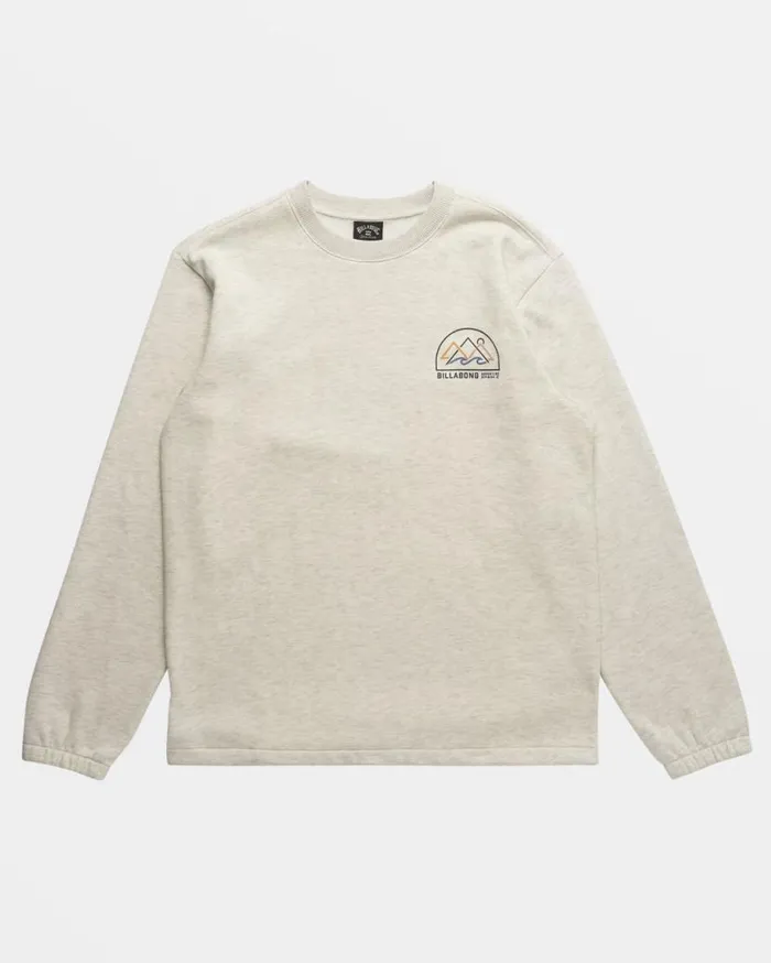 Men Billabong Hoodies and Fleece Compass Crewneck Sweatshirt Oatmeal Heather Men Billabong Hoodies and Fleece Compass Crewneck Sweatshirt Oatmeal Heather