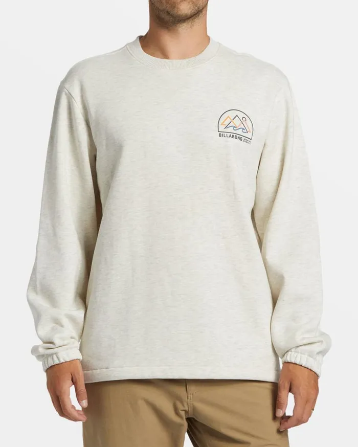 Men Billabong Hoodies and Fleece Compass Crewneck Sweatshirt Oatmeal Heather Men Billabong Hoodies and Fleece Compass Crewneck Sweatshirt Oatmeal Heather
