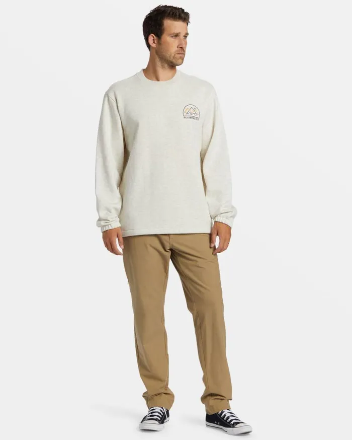 Men Billabong Hoodies and Fleece Compass Crewneck Sweatshirt Oatmeal Heather Men Billabong Hoodies and Fleece Compass Crewneck Sweatshirt Oatmeal Heather