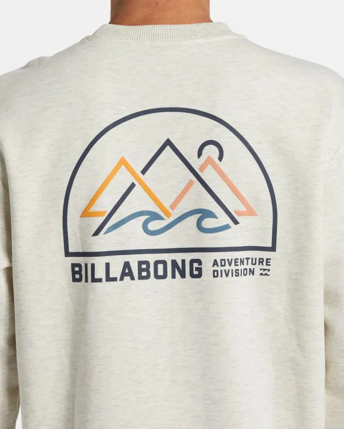 Men Billabong Hoodies and Fleece Compass Crewneck Sweatshirt Oatmeal Heather Men Billabong Hoodies and Fleece Compass Crewneck Sweatshirt Oatmeal Heather