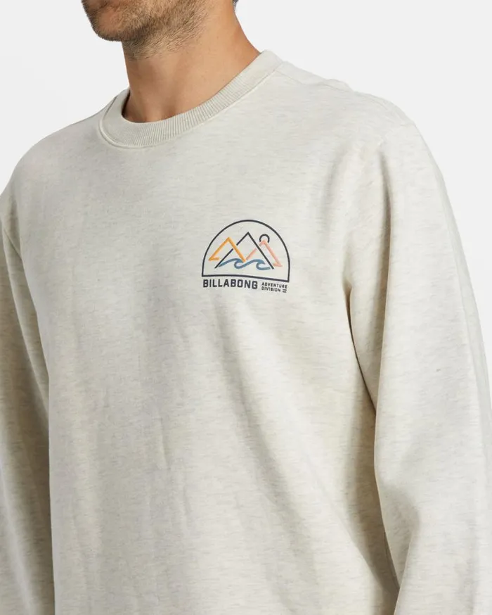 Men Billabong Hoodies and Fleece Compass Crewneck Sweatshirt Oatmeal Heather Men Billabong Hoodies and Fleece Compass Crewneck Sweatshirt Oatmeal Heather