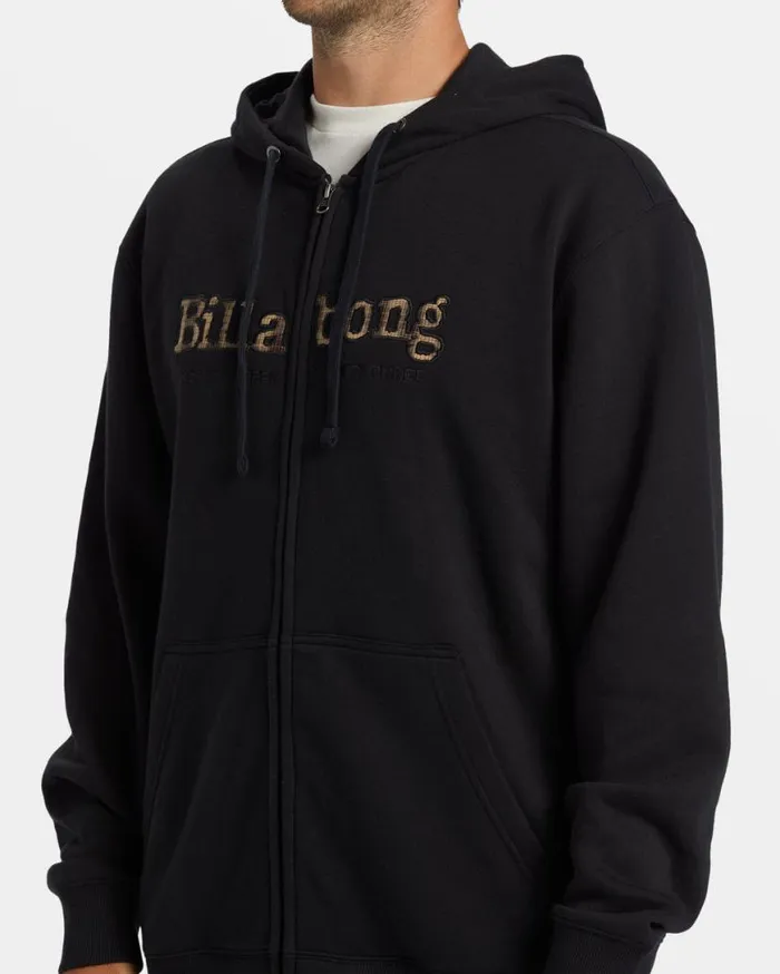 Men Billabong Hoodies and Fleece Mogul Zip Hoodie Black Men Billabong Hoodies and Fleece Mogul Zip Hoodie Black