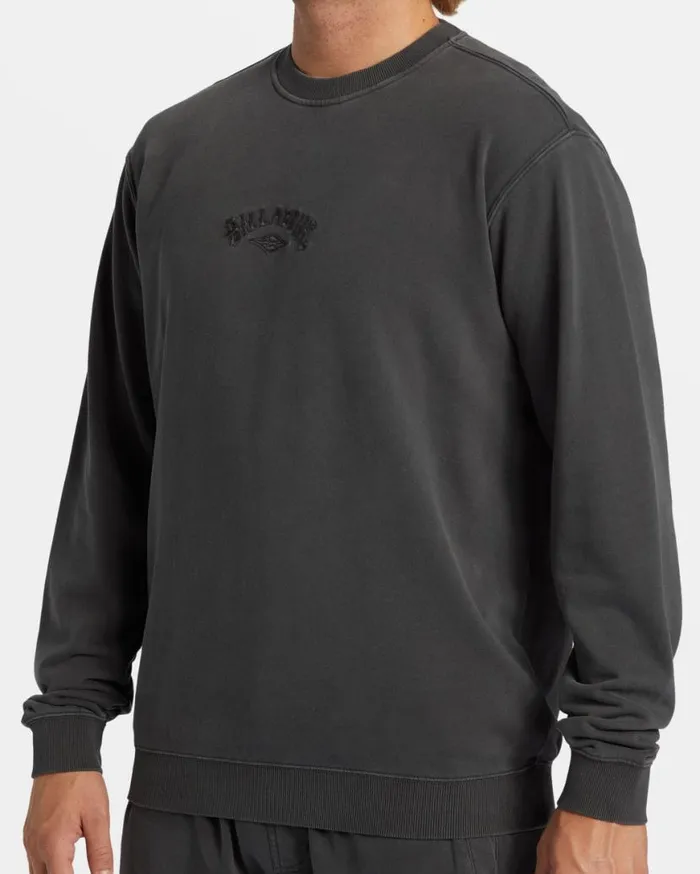 Men Billabong Hoodies and Fleece Wave Washed Crewneck Sweatshirt Raven Men Billabong Hoodies and Fleece Wave Washed Crewneck Sweatshirt Raven