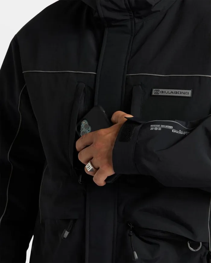 Men Billabong Jackets Contact Hooded Jacket Black Men Billabong Jackets Contact Hooded Jacket Black