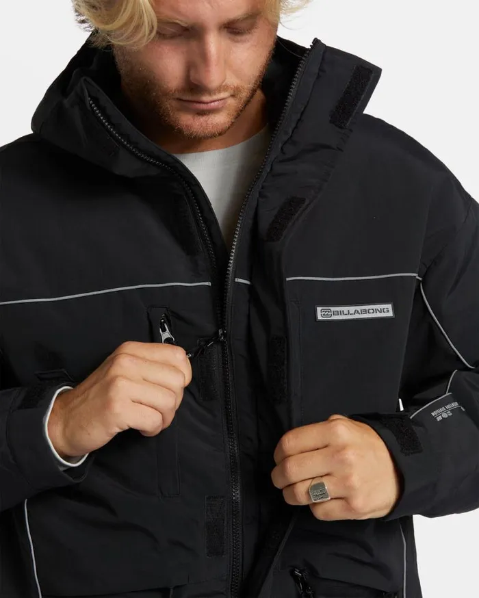 Men Billabong Jackets Contact Hooded Jacket Black Men Billabong Jackets Contact Hooded Jacket Black