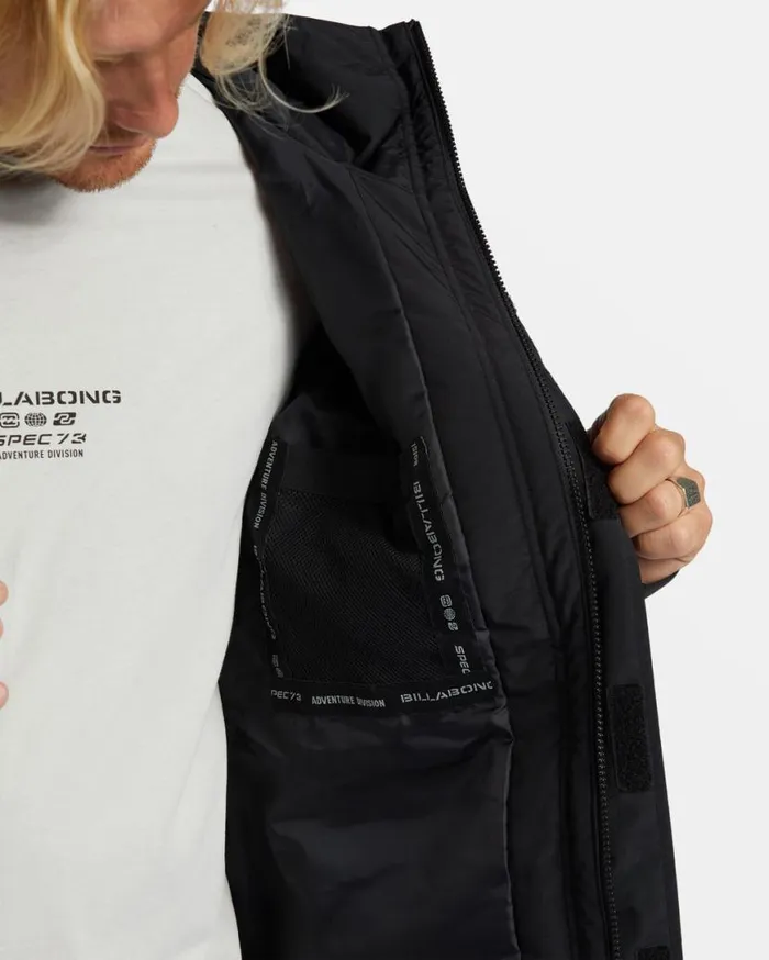 Men Billabong Jackets Contact Hooded Jacket Black Men Billabong Jackets Contact Hooded Jacket Black