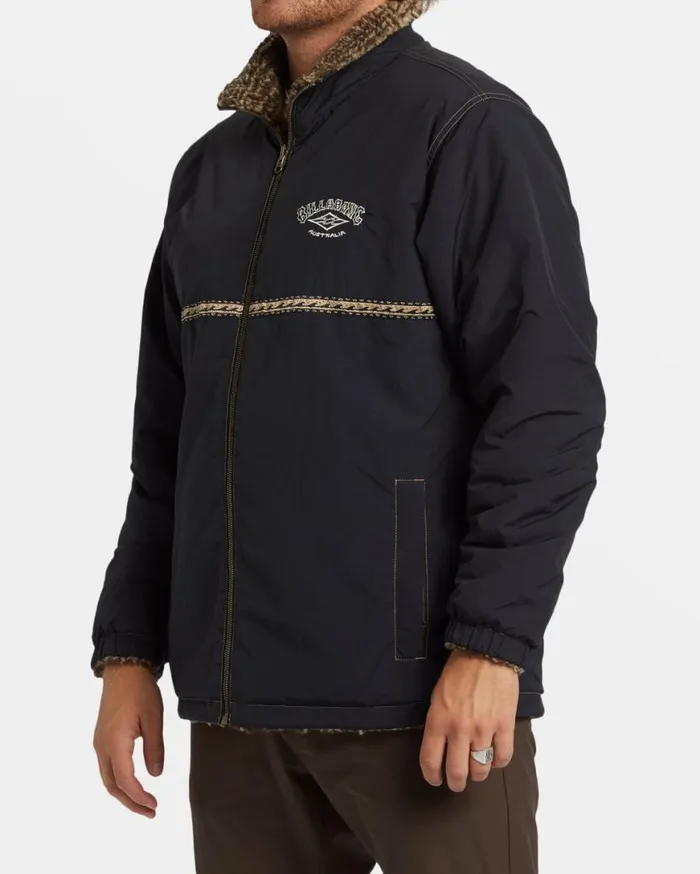 Men Billabong Jackets Gnaraloo Reversible Jacket Stealth Men Billabong Jackets Gnaraloo Reversible Jacket Stealth