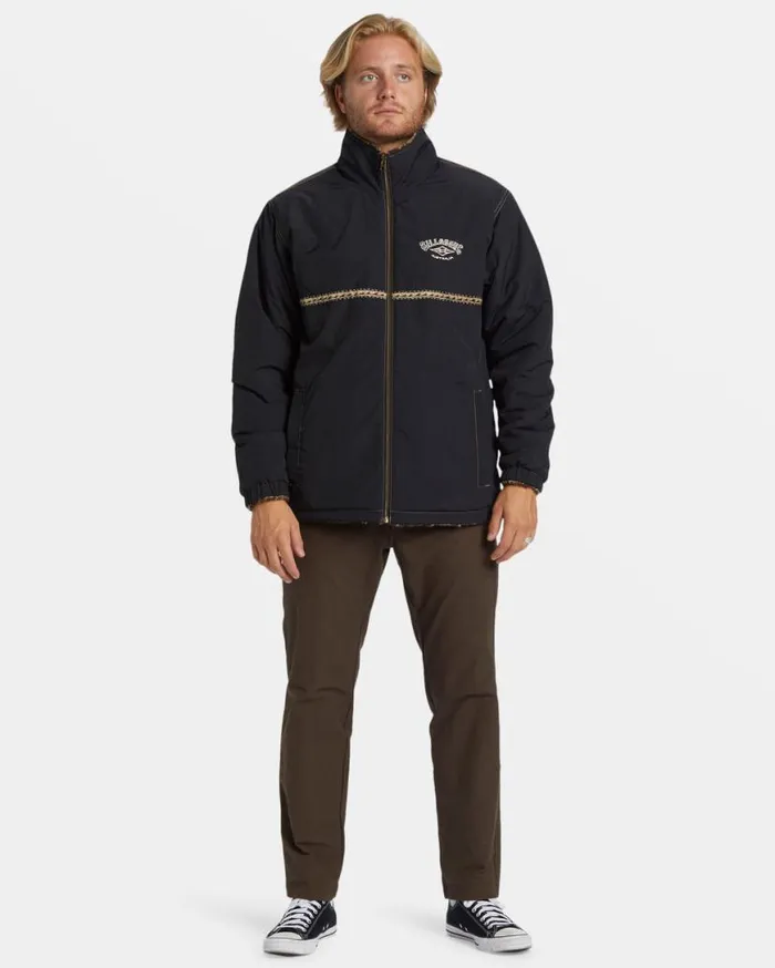Men Billabong Jackets Gnaraloo Reversible Jacket Stealth Men Billabong Jackets Gnaraloo Reversible Jacket Stealth
