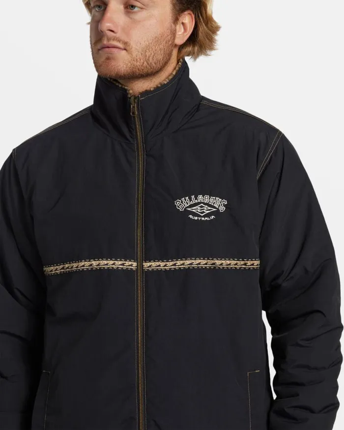 Men Billabong Jackets Gnaraloo Reversible Jacket Stealth Men Billabong Jackets Gnaraloo Reversible Jacket Stealth