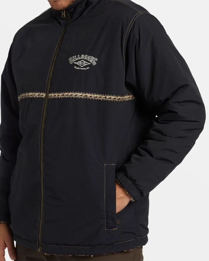 Men Billabong Jackets Gnaraloo Reversible Jacket Stealth Men Billabong Jackets Gnaraloo Reversible Jacket Stealth