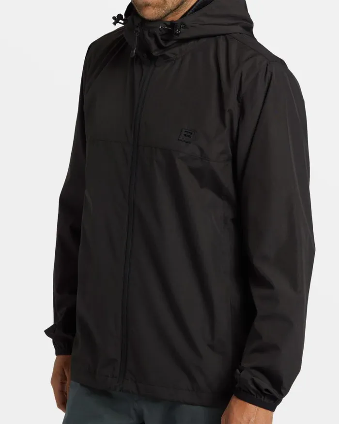 Men Billabong Jackets Transport Windbreaker Jacket Black Men Billabong Jackets Transport Windbreaker Jacket Black