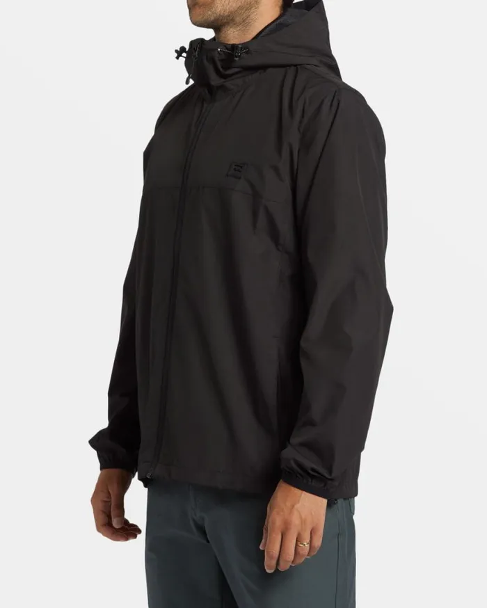 Men Billabong Jackets Transport Windbreaker Jacket Black Men Billabong Jackets Transport Windbreaker Jacket Black