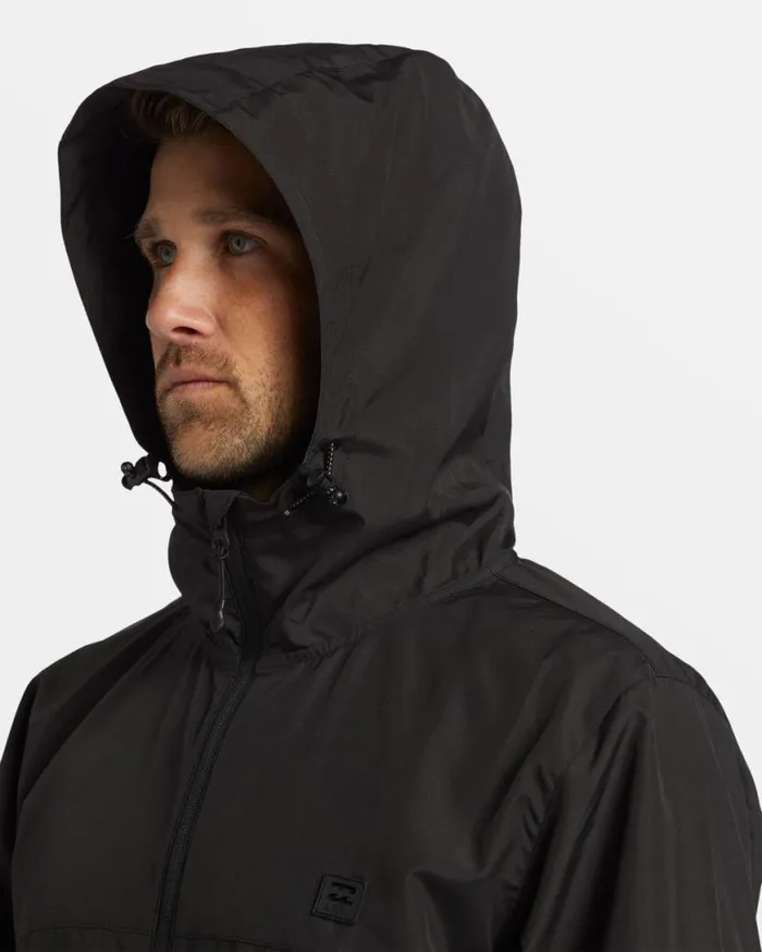 Men Billabong Jackets Transport Windbreaker Jacket Black Men Billabong Jackets Transport Windbreaker Jacket Black