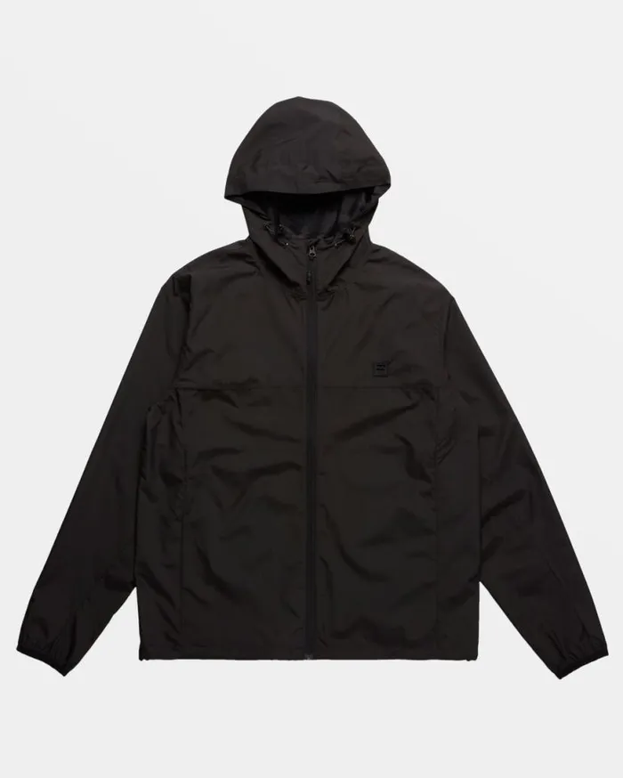 Men Billabong Jackets Transport Windbreaker Jacket Black Men Billabong Jackets Transport Windbreaker Jacket Black