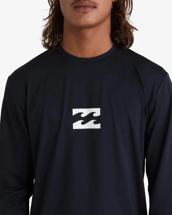 Men Billabong Rashguards and Surf Tees All Day Wave Loose Fit Long Sleeve Surf Tee Black Men Billabong Rashguards and Surf Tees All Day Wave Loose Fit Long Sleeve Surf Tee Black
