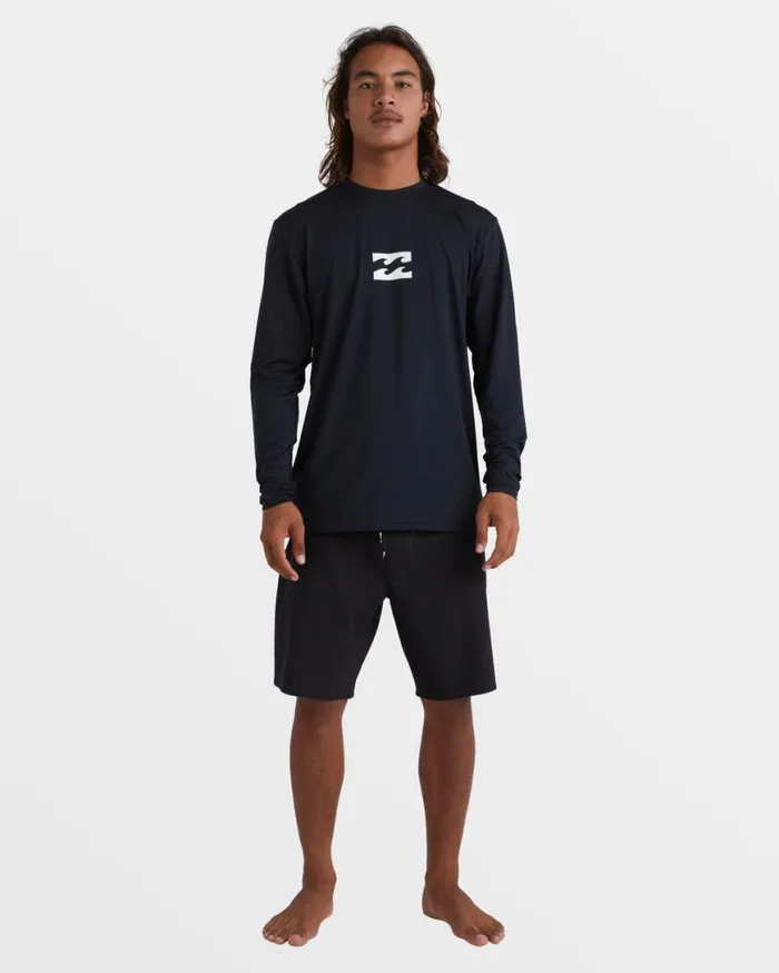 Men Billabong Rashguards and Surf Tees All Day Wave Loose Fit Long Sleeve Surf Tee Black Men Billabong Rashguards and Surf Tees All Day Wave Loose Fit Long Sleeve Surf Tee Black