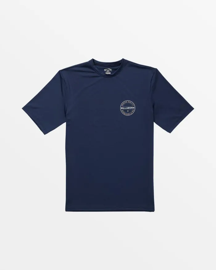 Men Billabong Rashguards and Surf Tees Classic Rotor UPF 50 Short Sleeve Surf Tee Navy Men Billabong Rashguards and Surf Tees Classic Rotor UPF 50 Short Sleeve Surf Tee Navy