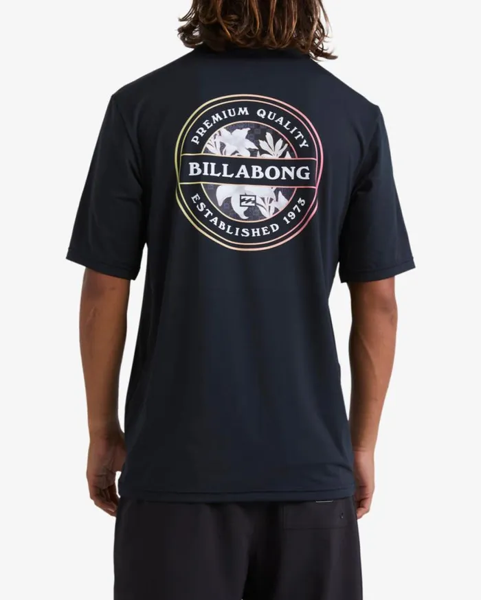 Men Billabong Rashguards and Surf Tees Rotor Loose Fit Short Sleeve Surf Tee Black Men Billabong Rashguards and Surf Tees Rotor Loose Fit Short Sleeve Surf Tee Black