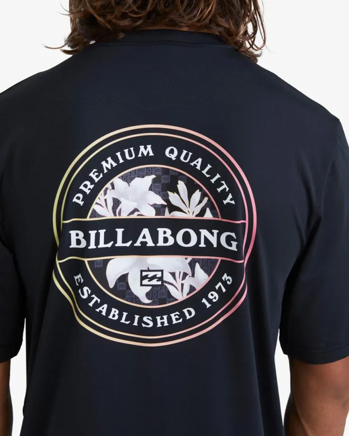 Men Billabong Rashguards and Surf Tees Rotor Loose Fit Short Sleeve Surf Tee Black Men Billabong Rashguards and Surf Tees Rotor Loose Fit Short Sleeve Surf Tee Black