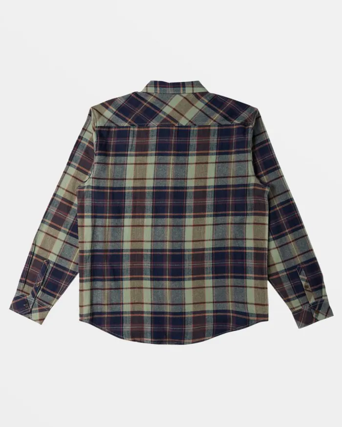 Men Billabong Shirts Coastline Long Sleeve Flannel Shirt Fern Men Billabong Shirts Coastline Long Sleeve Flannel Shirt Fern